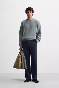 Текстурированный свитер ZARA, серый