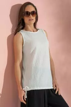 Текстурированный топ без рукавов Klass., белый