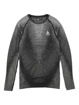 Текстурированный топ Blackcomb с длинными рукавами ODLO, черный