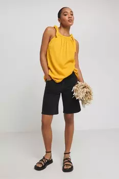 Текстурированный топ с завязками на плечах Simply Be, оранжевый