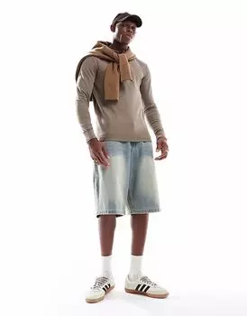 Текстурированный топ Superdry Vintage Grandad в коричневом цвете