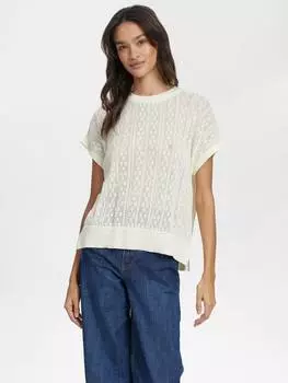 Текстурированный вязаный джемпер livas Numph, кремовый