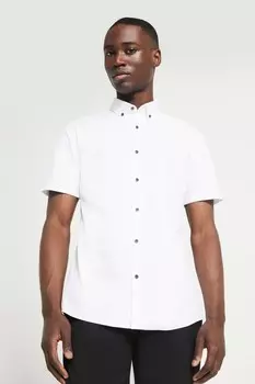 Текстурная рубашка приталенного кроя Muscle fit River Island, белый