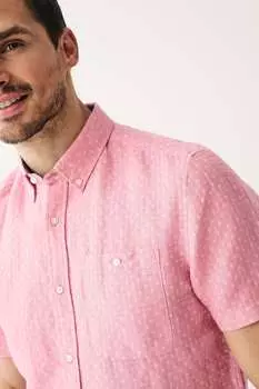 Текстурная рубашка с короткими рукавами Next, розовый