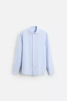 Текстурная рубашка ZARA, полосатый