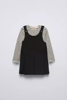 Текстурное платье ZARA, черный