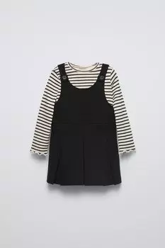 Текстурное платье ZARA, черный