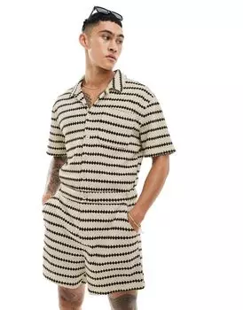 Текстурный комбинезон в полоску ASOS DESIGN
