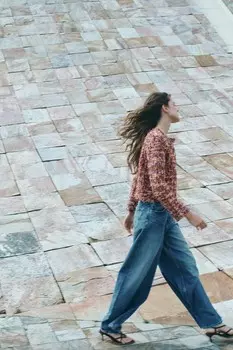 Текстурный вязаный кардиган ZARA, бордовый