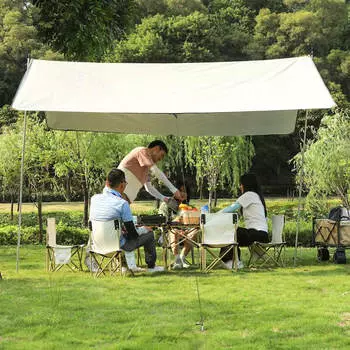 TFO открытый квадратный виниловый солнцезащитный навес для кемпинга 3*3m2502206B31 с струящимся золотым песком