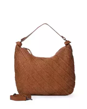 THB Многопозиционная сумка на плечо из стираной кожи Plow The Bagging Co, коричневый