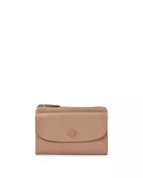 THB Женский кошелек из мытой кожи с магнитом среднего размера The Bagging Co, цвет Topo