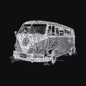 THE 70'S — мужская бейсбольная футболка реглан с рисунком Word Art LA Pop Art