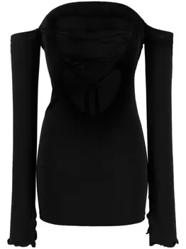 THE ANDAMANE платье мини Maddy с открытыми плечами, черный