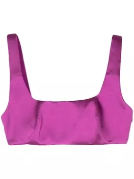 THE ANDAMANE укороченный топ с квадратным вырезом, фиолетовый