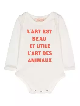 The Animals Observatory боди Wasp с принтом, белый