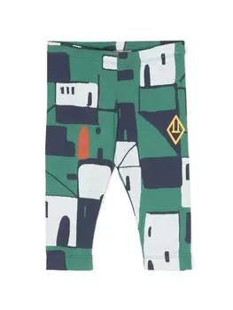 The Animals Observatory легинсы с графичным принтом, зеленый