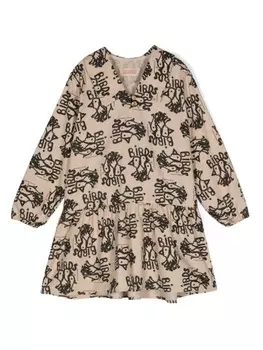 The Animals Observatory платье Albatross с принтом, нейтральный цвет