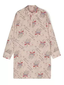 The Animals Observatory платье с принтом Dragon Eiffel Tower, розовый