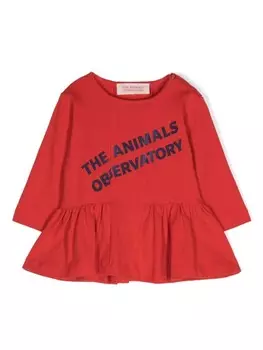 The Animals Observatory платье Wildebeest с логотипом, красный