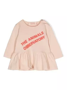 The Animals Observatory платье Wildebeest с логотипом, розовый