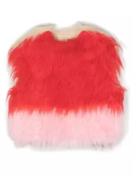 The Animals Observatory жилет из искусственного меха со вставками, красный