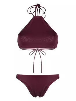 The Attico бикини с вырезом халтер, красный