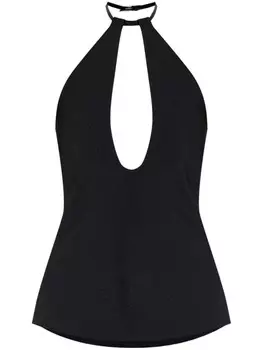 The Attico блузка с застежкой-халтером, черный