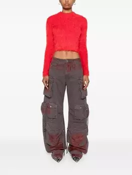 The Attico брюки карго Fern, фиолетовый