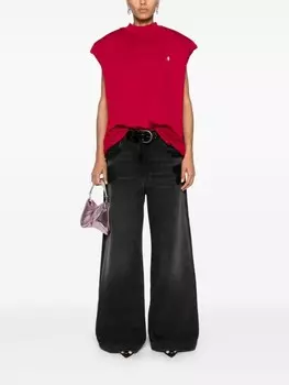 The Attico футболка Лори, красный