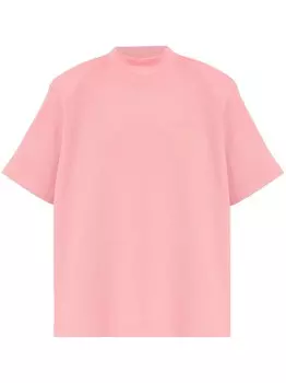 The Attico футболка свободного кроя из вафельной ткани, розовый