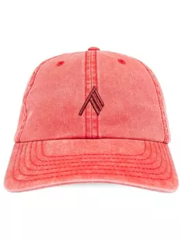 The Attico хлопковая кепка с вышитым логотипом, красный