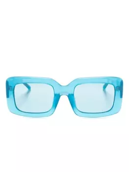 The Attico Jorja rectangular-frame sunglasses, синий