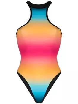 The Attico купальник с эффектом омбре, синий