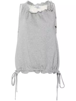 The Attico майка с завязками, серый