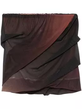 The Attico мини-юбка с эффектом градиента, красный