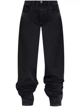 The Attico очень длинные прямые джинсы, черный