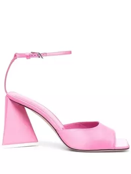 The Attico Piper 90mm satin sandals, розовый