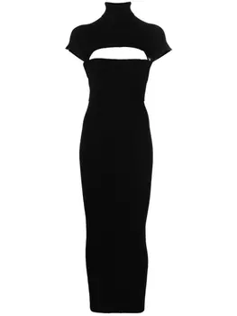 The Attico платье макси с вырезами, черный