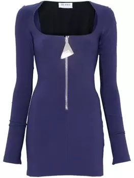 The Attico платье мини из ткани кади, синий