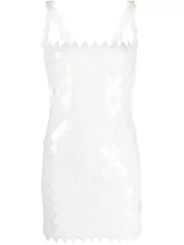 The Attico платье мини Rue с пайетками, белый
