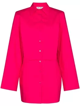 The Attico платье-рубашка с широкими рукавами, розовый