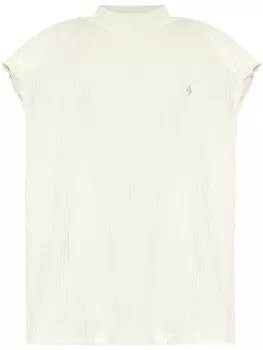 The Attico ребристый верх с логотипом, белый