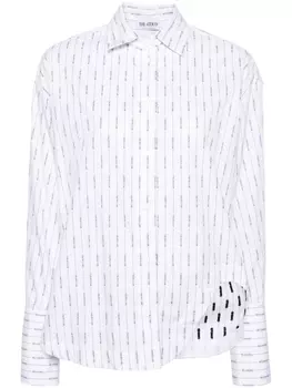 The Attico рубашка Eliza с логотипом, белый