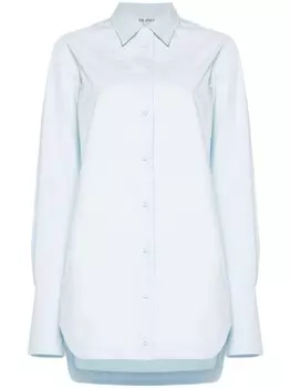 The Attico рубашка с вышитым логотипом, синий