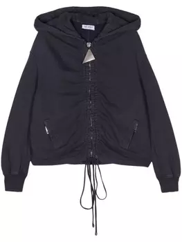 The Attico толстовка с капюшоном и сборками, фиолетовый