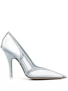 The Attico туфли со стразами, синий