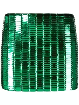 The Attico юбка с кристаллами, зеленый