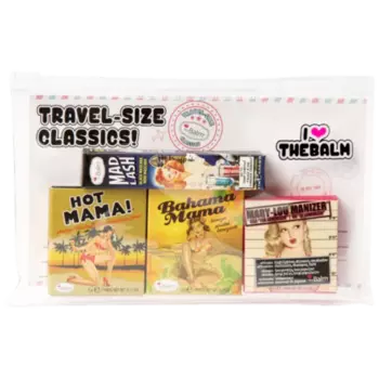 The Balm 4-PC Travel Bag набор: бронзер для лица, 1 шт + румяна, 1 шт + хайлайтер для лица, 1 шт + тушь для ресниц, 1 шт