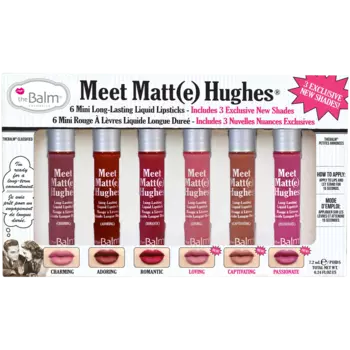 The Balm Meet Matt(e) Hughes набор №3: мини-жидкая помада, 6x1,2 мл